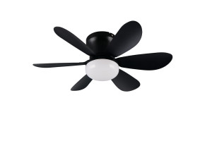 LUND - Lampa z wentylatorem 1xLED zintegrowany 2700-6500K - kolor czarny