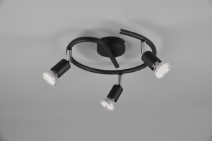 PARIS - Lampa sufitowa - reflektorki 3xGU10 - kolor czarny
