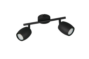 NANCY - Lampa sufitowa - reflektorki 2xGU10 - kolor czarny