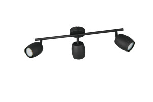 NANCY - Lampa sufitowa - reflektorki 3xGU10 - kolor czarny