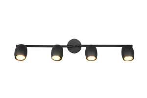 NANCY - Lampa sufitowa - reflektorki 4xGU10 - kolor czarny