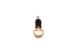 LYNAR - Lampa - montaż do sufitu i ścian 1xE27 - kolor czarny