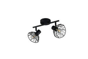 YAKO - Lampa - montaż do sufitu i ścian 2xE14 - kolor czarny
