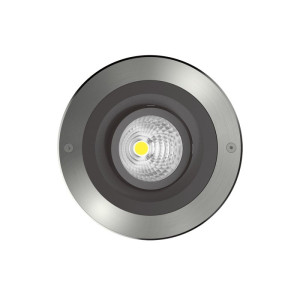 MOOM oprawa gruntowa LED uchylna ściemnialna matowy nikiel Ø18,5 cm 15W 3000K IP67