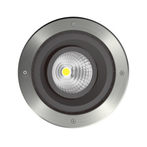 MOOM oprawa gruntowa LED uchylna ściemnialna matowy nikiel Ø22 cm 15W 3000K IP67 1985lm