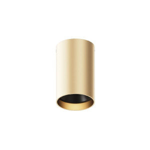 Kumu złoto-czarna 3000K tuba sufitowa LED 15W CRI90 IP65 8cm