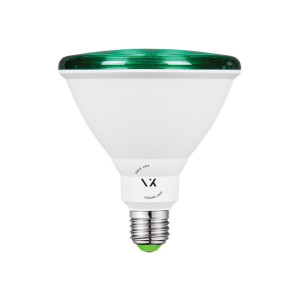 Żarówka LED E27 PAR38 zielona 15W IP65 30°