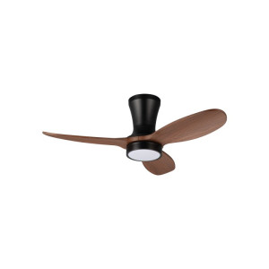 Air czarno-drewniany 3000K-6000K wentylator sufitowy LED CCT 22W Ø91,5cm z pilotem