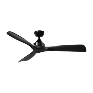 Air czarny wentylator sufitowy z pilotem DC60W Ø132cm 70-140 obr./min 3 łopatki