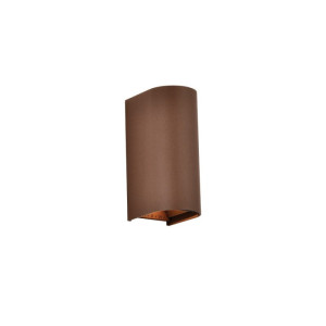 Dust rdzawo-brązowy kinkiet zewnętrzny LED 12W 3000K CRI90 IP65 regulowany góra-dół
