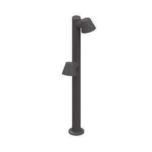 Kover antracyt 3000K słupek ogrodowy LED 2x12W CRI90 IP65 100,5cm