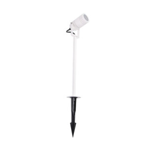 Beke biały regulowany cylindryczny reflektor ogrodowy wbijany GU10 66,8cm IP54