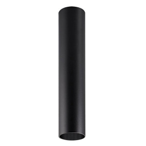 Rein czarna okrągła tuba sufitowa natynkowa GU10 Ø5,6cm wys. 30cm