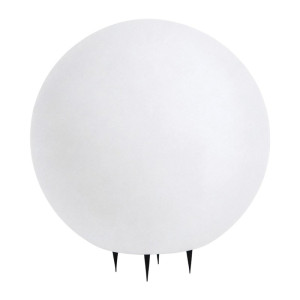 Bala bardzo duża biała kula ogrodowa Ø56cm E27 max 20W IP65 na 4 szpilkach