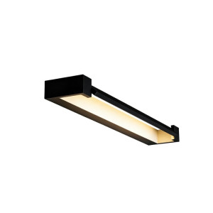 Miro czarny 60cm kinkiet łazienkowy nad lustro LED 18W 3000K IP44 CRI>90 – obrotowy panel