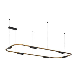 Core duża owalna złoto-czarna 162,8cm 38W 3000K CRI>90 TRIAC – lampa wisząca LED