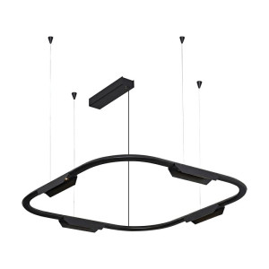 Core okrągła czarna 62,8cm 25W 3000K CRI>90 TRIAC – lampa wisząca LED