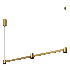 Iris złoty/czarny 103,9cm LED 15W 3000K CRI>90 ściemnialna lampa wisząca – 3 światła w dół