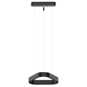 Czarna trójkątna lampa wisząca LED 40,8cm góra-dół 40W 3000K CRI>90 Aria