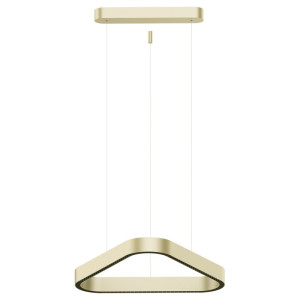 Duża trójkątna lampa wisząca LED 60cm góra-dół 60W 3000K CRI>90 złoto szampańskie Aria