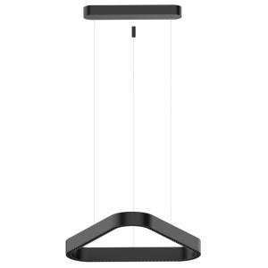 Duża czarna trójkątna lampa wisząca LED 60cm góra-dół 60W 3000K CRI>90 Aria
