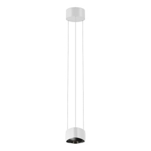 Aura biała okrągła lampa wisząca LED góra–dół Ø13,5cm 20W 3000K 1958lm CRI>90 ściemnialna