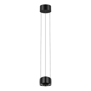 Aura czarna okrągła lampa wisząca LED góra–dół Ø13,5cm 20W 3000K CRI>90 ściemnialna