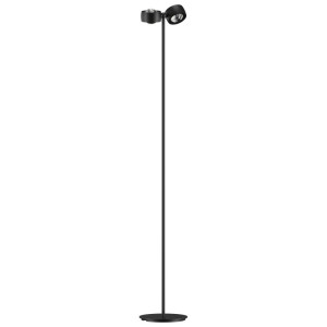 Aura czarna lampa stojąca LED 2×10W z dwiema niezależnie regulowanymi głowicami 360° CRI>90 ściemnialna