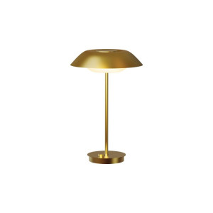 Złota lampa stołowa Mira Ø26cm LED 8W 3000K 970lm matowy mosiądz