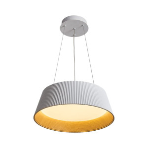 AELIA biała/drewno Ø46cm LED 30W 3000K 1680lm ściemniana lampa wisząca