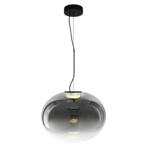 IORI czarna Ø40cm lampa wisząca LED 11W 3000K 1176lm szkło dymione