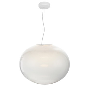 IORI biała Ø50cm lampa wisząca LED 15W 3000K 1677lm szkło opalowe