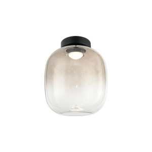 IORI czarny Ø24cm plafon LED 8W 3000K 911lm szkło dymione