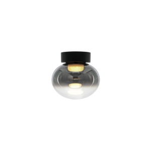 IORI czarny Ø20cm plafon LED 5W 3000K 619lm szkło dymione