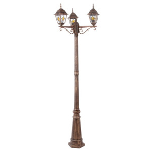 Monaco Antyczne złoto wys. 2,12m IP43 3xE27 Lampa stojąca potrójna Rabalux 8186