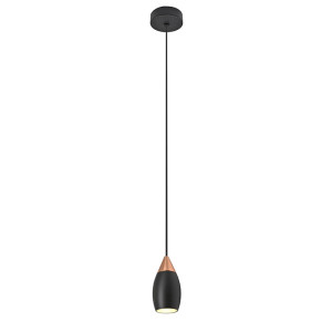 ETRO Czarny | Różowe złoto 7W 3000K CRI > 90 Lampa wisząca OXYLED 456511