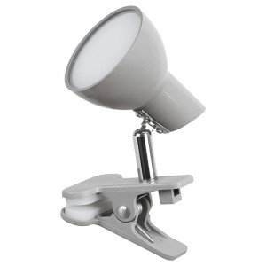 Noah szara LED 5W 3000K Lampka stołowa z klipsem Rabalux 1480
