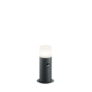 Hoosic Antracyt IP44 wys. 30cm. z czujnikiem ruchu E27 Lampa ogrodowa stojąca Trio 522260142