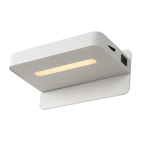 ATKIN LED Biały z ładowarką USB 5W 2700K Kinkiet ścienny Lucide 77280/05/31