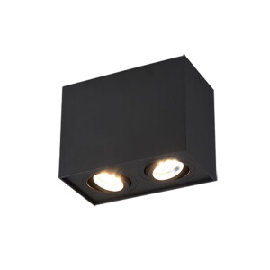 Biscuit Czarny mat 2xGU10 Downlight Trio
