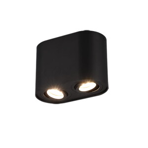 Cookie Czarny mat 2xGU10 Downlight Trio