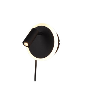 JORDAN LED Czarny mat 5W i 2W Kinkiet ruchomy Trio