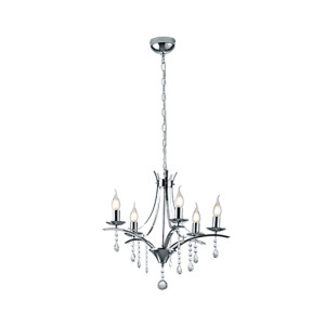 LUCERNA Chrom Żyrandol 5xE14