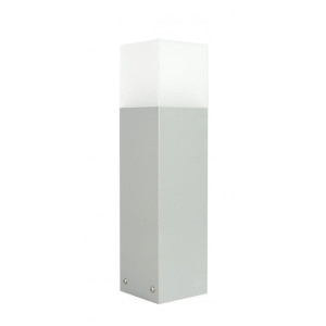 Cube Max Srebrny wys. 40cm. E27 Lampa ogrodowa stojąca CB-MAX 400 AL
