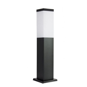 Inox Kwadratowa Czarna wys. 45cm. Lampa ogrodowa stojąca SS802-450 BL