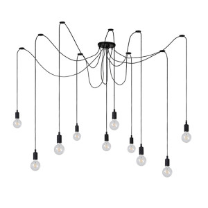 FIX MULTIPLE Czarna 10xE27 Lampa wisząca Lucide 08408/10/30