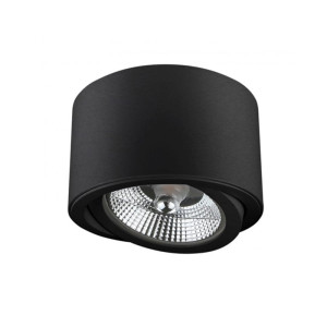 CHLOE AR111 okrągła czarna ruchoma downlight