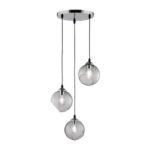 CLOONEY Przydymiona 3xE27 Lampa wisząca