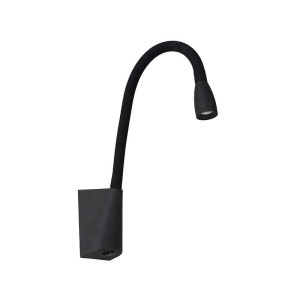 GALEN-LED Czarna 3W 3000K Kinkiet snake