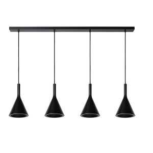 GIPSY Czarna 4xE27 Lampa betonowa wisząca